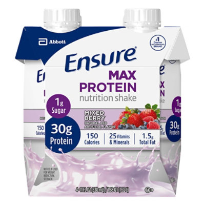 Ensure Max Protein Nutrition Shake Ready To Drink Mixed Berry - 4-11 Fl. Oz.