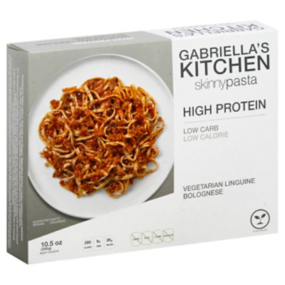 Gabriellas Kitchen Skinnypasta Entree High Protein Vegetarian Linguine Bolognese - 10.5 Oz