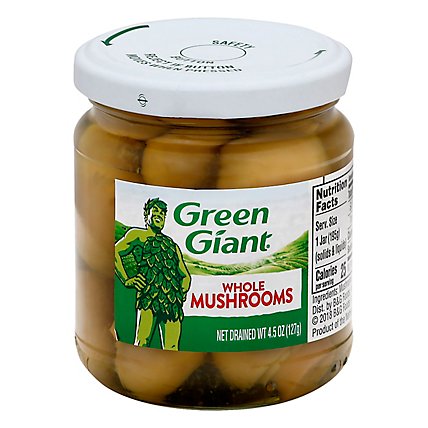Green Giant Mushrooms Whole - 4.5 Oz - Image 1