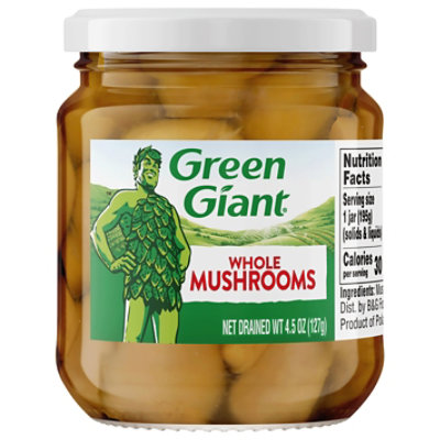 Green Giant Mushrooms Whole - 4.5 Oz - Image 1