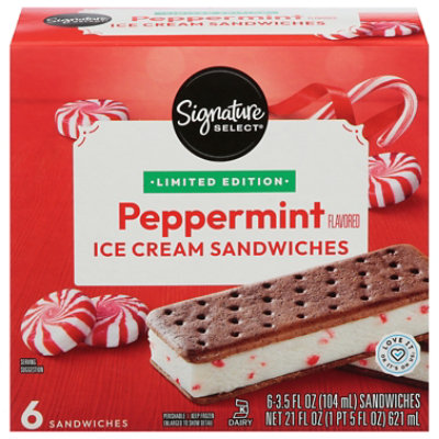 Signature SELECT Ice Cream Sandwich Peppermint - 6-3.5 Fl. Oz.