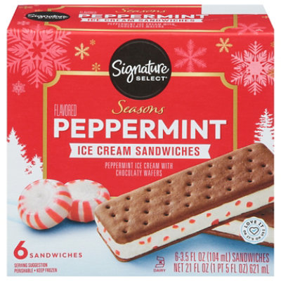 Signature SELECT Ice Cream Sandwich Peppermint - 6-3.5 Fl. Oz. - Image 3