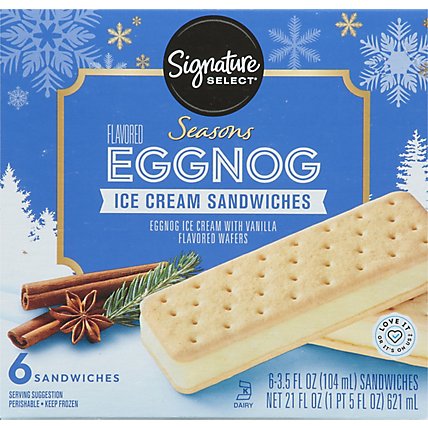 Signature Select Ice Cream Sandwich Eggnog - 6-3.5 Fl. Oz. - Image 2