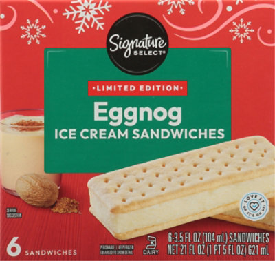 Signature SELECT Ice Cream Sandwich Eggnog - 6-3.5 Fl. Oz. - Image 6