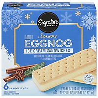 Signature Select Ice Cream Sandwich Eggnog - 6-3.5 Fl. Oz. - Image 1