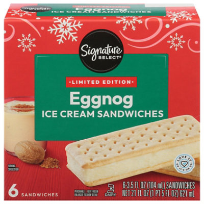 Signature SELECT Ice Cream Sandwich Eggnog - 6-3.5 Fl. Oz. - Image 1