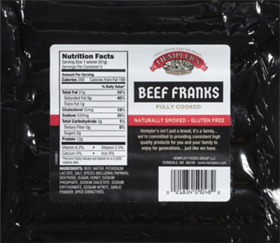 Hempler's Beef Franks - Lb - Image 6