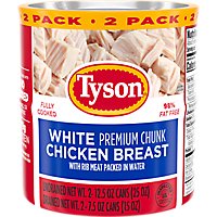 Tyson White Chicken Premium Chunk In Water Twin Pack - 2-12.5 Oz - Image 1