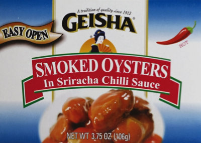 Geisha Oysters Smoked In Sriracha Chilli Sauce - 3.75 Oz - Image 2