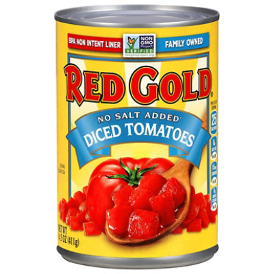 Red Gold Tomatoes Diced No Salt Added - 14.5 Oz