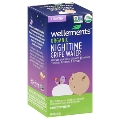 Wellements Organic Gripe Water Nighttime 1 Month+ - 4 Fl. Oz. - Jewel-Osco