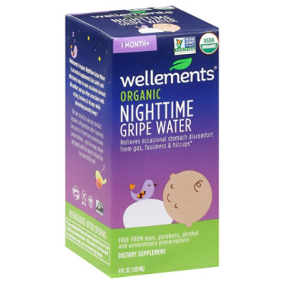 Wellements Organic Gripe Water Nighttime 1 Month+ - 4 Fl. Oz.