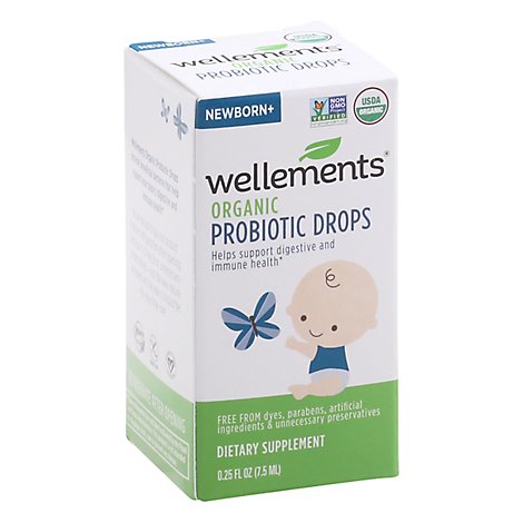 Wellements Probiotic Drops Organic - .25 Oz