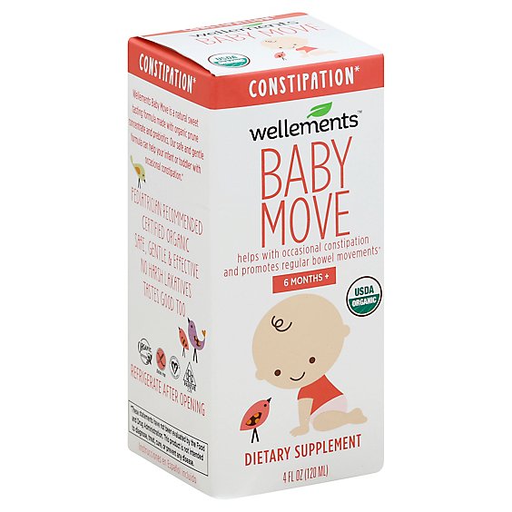 Wellements Baby Move Dietary Supplement Constipation 6 Months+ - 4 Fl. Oz.