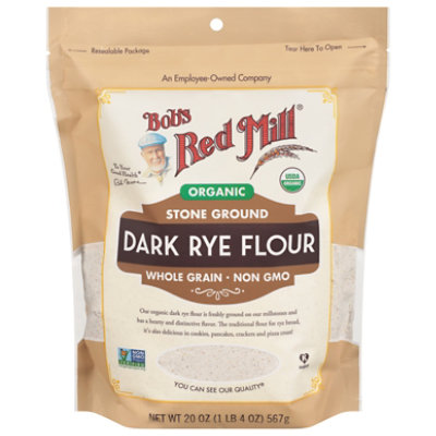 Bob's Red Mill Organic Stone Ground Whole Grain  Dark Rye Flour - 20 Oz - Image 2