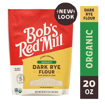 Bob's Red Mill Organic Stone Ground Whole Grain  Dark Rye Flour - 20 Oz - Image 2