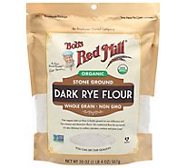 Bobs Red Mill Organic Flour Dark Rye Stone Ground Whole Grain Non GMO - 20 Oz