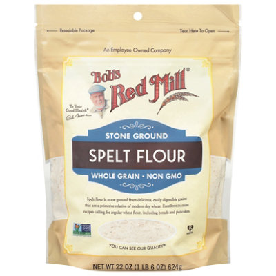 Bobs Red Mill Flour Spelt Stone Ground Whole Grain Non GMO - 22 Oz - Image 2