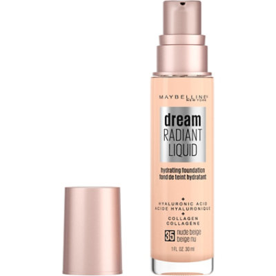 Maybelline Dream Radiant Liquid Medium Coverage Nude Beige Hydrating Foundation - 1 Oz - Image 1