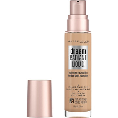 Maybelline Dream Radiant Liquid Medium Coverage Natural Beige Hydrating Foundation - 1 Oz - Image 1