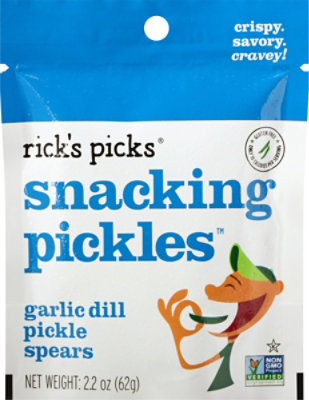 Ricks Picks Garlic Dill Spears Snack Pack - 1.8 Oz - Image 2