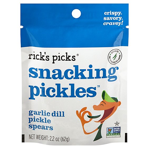 Ricks Picks Garlic Dill Spears Snack Pack - 1.8 Oz