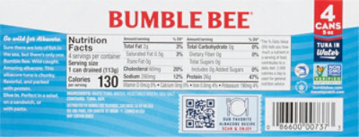 Bumble Bee Tuna Premium Chunk White Albacore In Water - 4-5 Oz - Image 6