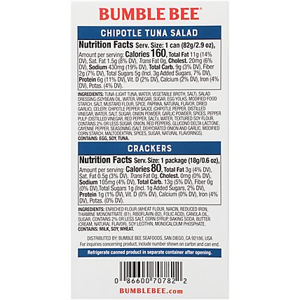 Bumble Bee Snack On The Run Salad Chipotle Tuna With Crackers - 3.5 Oz - Image 6