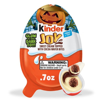 Kinder Joy Egg Treat Plus Toy Kids Party Favors Sweet Cream Cocoa Wafer Bites - 0.7 Oz - Image 1