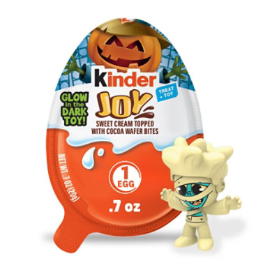 Kinder Joy Egg with Halloween Toys, Sweet Cream, Cocoa Wafer Bites - Image 2
