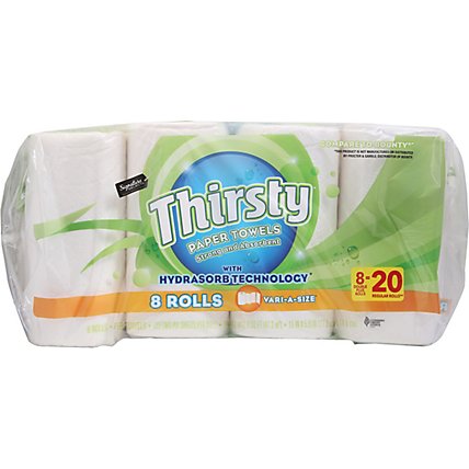 Signature Select Paper Towel Thirsty Strong Absorbent - 8 Roll - Image 4
