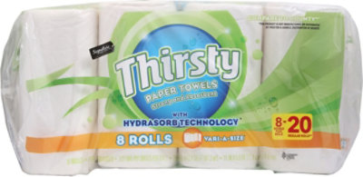 Signature SELECT Paper Towel Thirsty Strong Absorbent - 8 Roll - Image 4