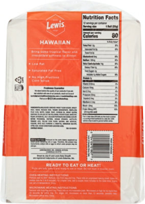 Lewis Bake Shop Hawaiian Dinner Rolls 12 Count - 12 Oz - Image 7