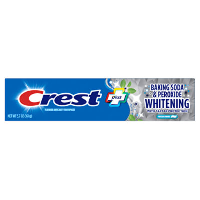 Crest Baking Soda & Peroxide Cavity & Tartar Protection Whitening Toothpaste - 5.7 Oz - Image 2