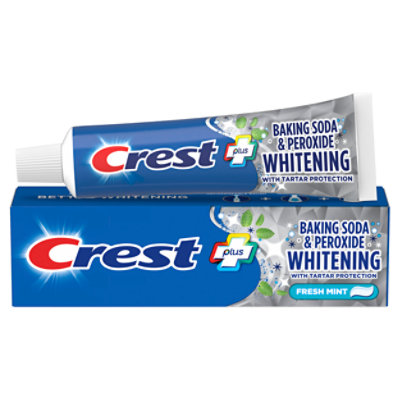 Crest Toothpaste Fluoride Anticavity Baking Soda & Peroxide Whitening Fresh Mint - 5.7 Oz