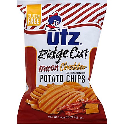 Utz Ridge Cut Potato Chips Bacon Cheddar - 2.625 Oz - Image 2