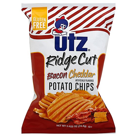 Utz Ridge Cut Potato Chips Bacon Cheddar - 2.625 Oz