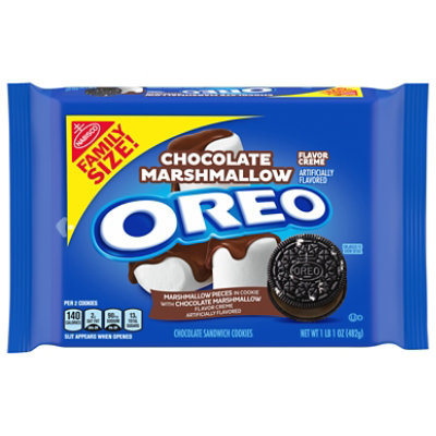 OREO Sandwich Cookies Chocolate Marshmallow Family Size - 17 Oz