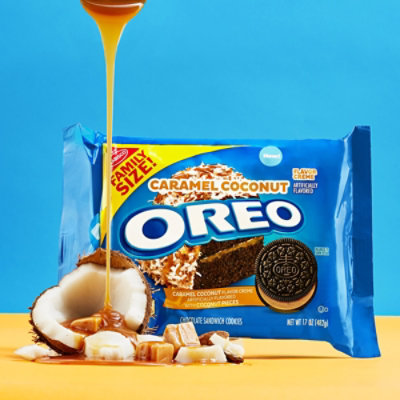 OREO Sandwich Cookies Chocolate Caramel Coconut Family Size - 17 Oz - Image 5