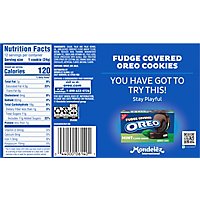 OREO Sandwich Cookies Fudge Covered Dark Chocolate - 9.9 Oz - Image 6