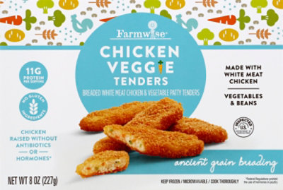 Farmwise Chicken Veggie Tenders Ancient Grain Breading - 8 Oz - Image 2