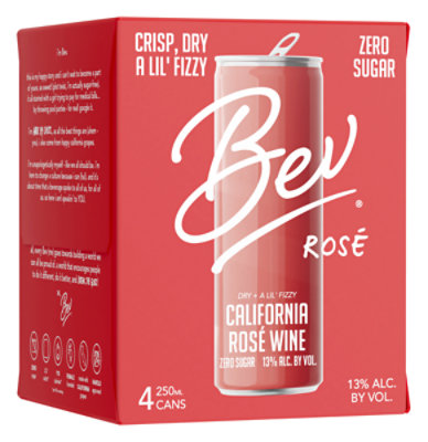 Bev Rose 4pk Cans Wine - 4-250 Ml