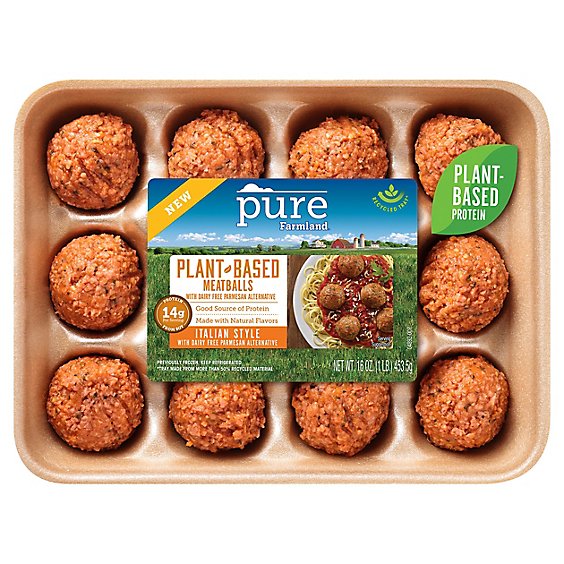 Pure Farmland Meatballs Plant Based Italian Style - 16 Oz