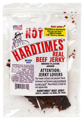 Hard Times Real Jerky Hot Beef Jerky - 4 Oz - Image 1