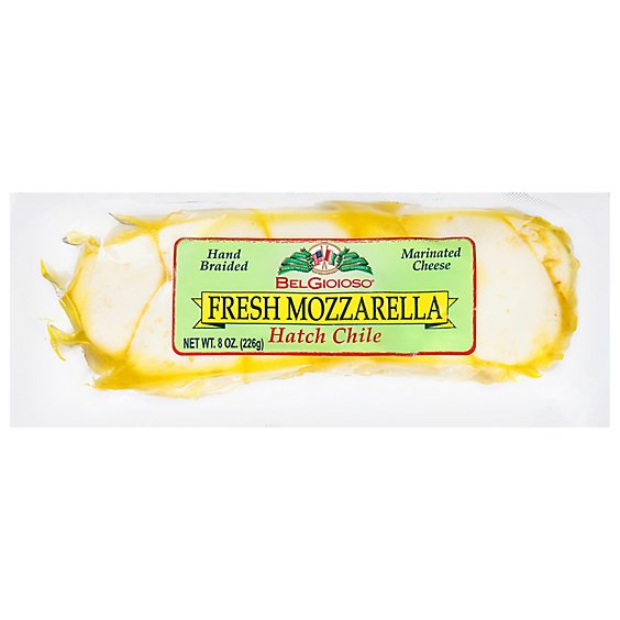 BelGioioso Fresh Mozzarella Marinated Braid Log Hatch Chile - 8 Oz