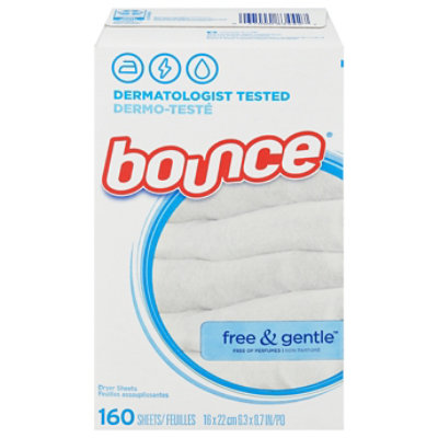 Bounce Fabric Softener Dryer Sheets Free & Gentle - 160 Count - Image 2