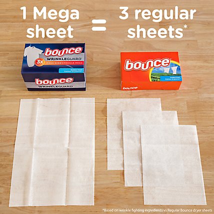 Bounce WrinklGuard Fresh Scent Mega Outdoor Dryer Sheets - 50 Count - Image 3