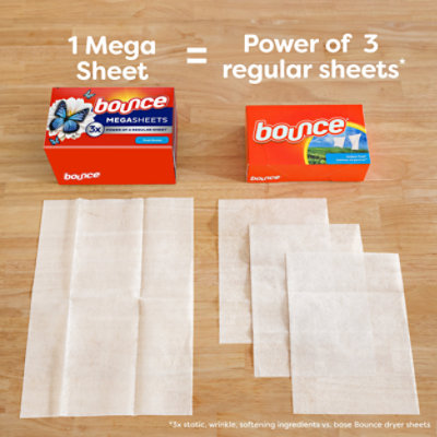 Bounce WrinklGuard Fresh Scent Mega Outdoor Dryer Sheets - 50 Count - Image 4