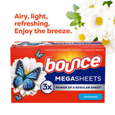 Bounce WrinklGuard Fresh Scent Mega Outdoor Dryer Sheets - 50 Count - Image 5