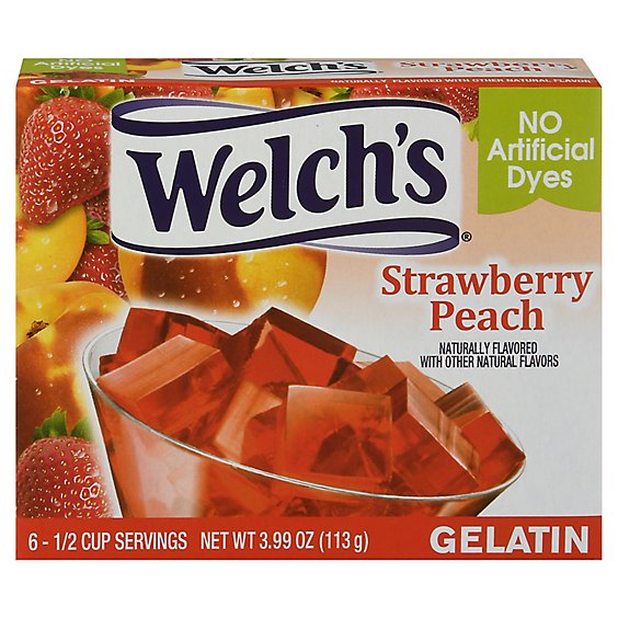 Welchs Gelatin Strawberry Peach - 3.99 Oz